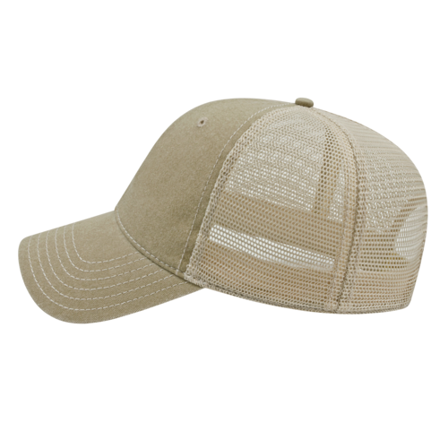 Vintage Washed Pigment-Dyed Cap with Mesh Back